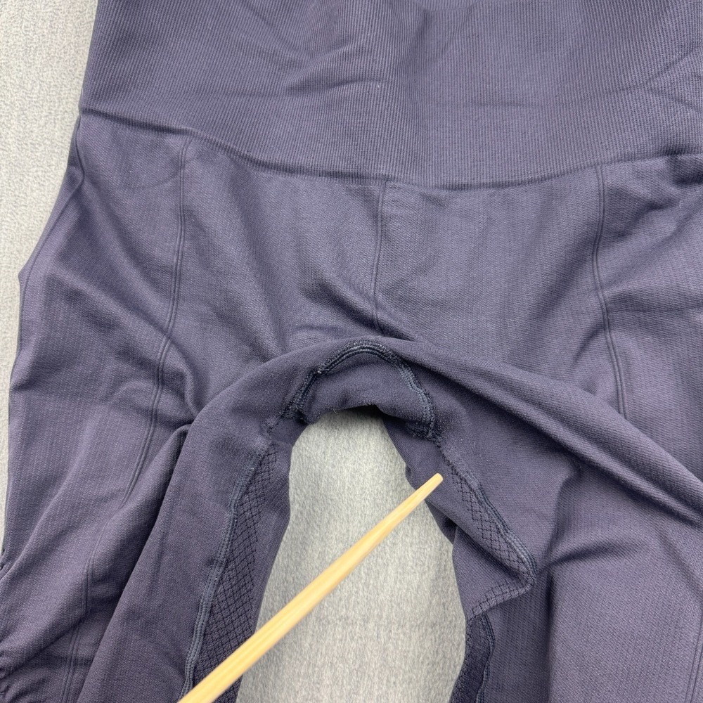 Lululemon Leggings Womens 6 Blue In The Flow Crop 18" Ruched Yoga Gym Pants - Picture 4 of 13